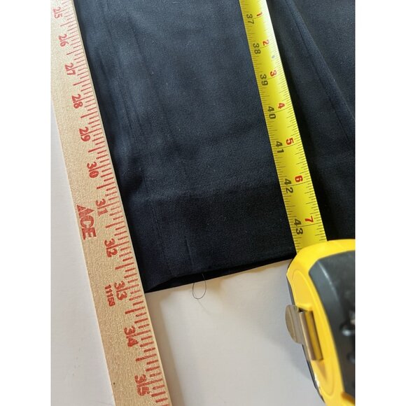 Vintage Vince navy silk pull-on pants flowy wide leg sz L officecore minimalist - Picture 8 of 10